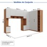 Guarda-Roupa Modulado de Canto 11 Portas 7 Peças Hera CabeCasa MadeiraOriginals - 3
