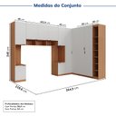 Ver imagem 3 de Guarda-Roupa Modulado de Canto 11 Portas 7 Peças Hera CabeCasa MadeiraOriginals