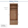 Guarda-Roupa Modulado de Canto 11 Portas 7 Peças Hera CabeCasa MadeiraOriginals - 10