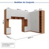 Guarda-Roupa Modulado de Canto 11 Portas 7 Peças Hera CabeCasa MadeiraOriginals - 3