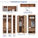 Ver imagem 4 de Guarda-Roupa Modulado de Canto 11 Portas 7 Peças Hera CabeCasa MadeiraOriginals