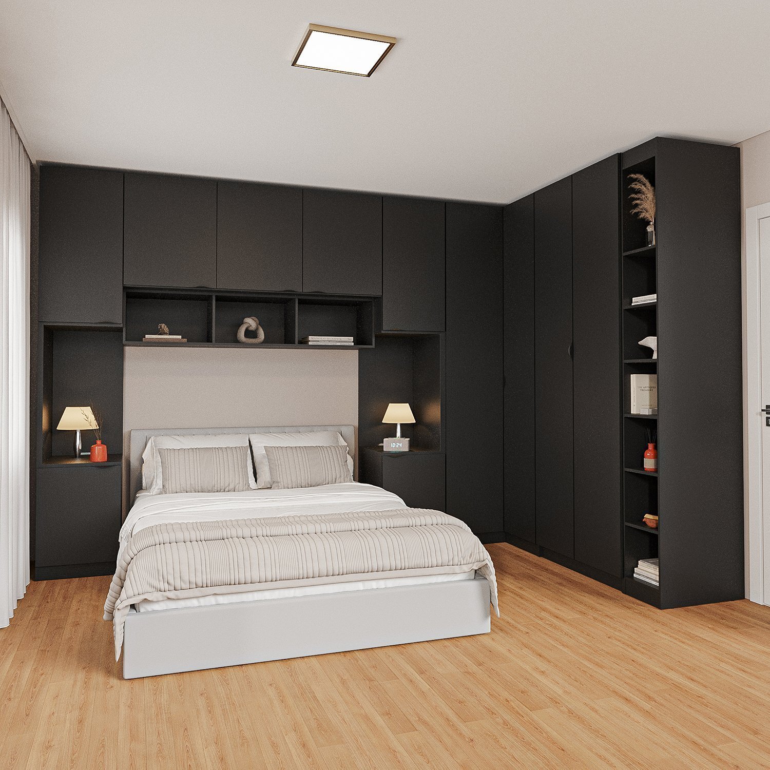 Guarda-roupa Modulado de Canto 11 Portas 7 Peças Hera Cabecasa Madeiramadeira