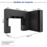 Guarda-Roupa Modulado de Canto 11 Portas 7 Peças Hera CabeCasa MadeiraOriginals - 3