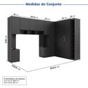 Ver imagem 3 de Guarda-Roupa Planejado de Canto 11 Portas 7 Peças Hera CabeCasa MadeiraOriginals