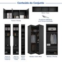 Ver imagem 4 de Guarda-Roupa Modulado de Canto 11 Portas 7 Peças Hera CabeCasa MadeiraOriginals