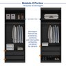 Guarda-Roupa Modulado de Canto 11 Portas 7 Peças Hera CabeCasa MadeiraOriginals - 11
