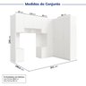 Guarda-Roupa Modulado de Canto 10 Portas 6 Peças Hera CabeCasa MadeiraOriginals - 3