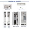 Guarda-Roupa Modulado de Canto 10 Portas 6 Peças Hera CabeCasa MadeiraOriginals - 4