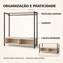 Ver imagem 3 de Closet Milano Organizador Industrial com Cabideiro e Nichos Klm Store