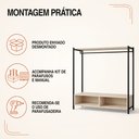 Ver imagem 5 de Closet Milano Organizador Industrial com Cabideiro e Nichos Klm Store