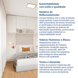 Guarda-roupa Modulado de Canto 10 Portas 6 Peças Hera CabeCasa MadeiraMadeira - 19