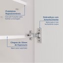 Ver imagem 7 de Guarda-Roupa Modulado de Canto 10 Portas 6 Peças Hera CabeCasa MadeiraOriginals Branco/Algodão/Cinza