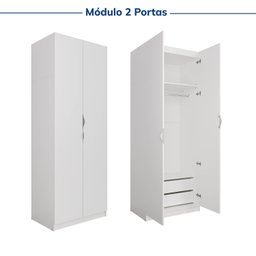 Guarda-roupa Modulado de Canto 10 Portas 6 Peças Hera CabeCasa MadeiraMadeira - 11