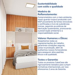 Guarda-roupa Modulado de Canto 10 Portas 6 Peças Hera CabeCasa MadeiraMadeira - 19