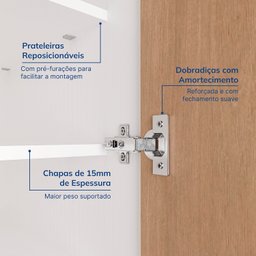 Guarda-roupa Modulado de Canto 10 Portas 6 Peças Hera CabeCasa MadeiraMadeira - 7