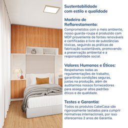 Guarda-roupa Modulado de Canto 10 Portas 6 Peças Hera CabeCasa MadeiraMadeira - 19