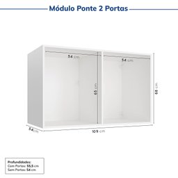 Guarda-roupa Modulado de Canto 10 Portas 6 Peças Hera CabeCasa MadeiraMadeira - 17