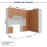 Guarda-Roupa Modulado de Canto 10 Portas 6 Peças Hera CabeCasa MadeiraOriginals - 3