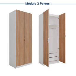 Guarda-roupa Modulado de Canto 10 Portas 6 Peças Hera CabeCasa MadeiraMadeira - 11