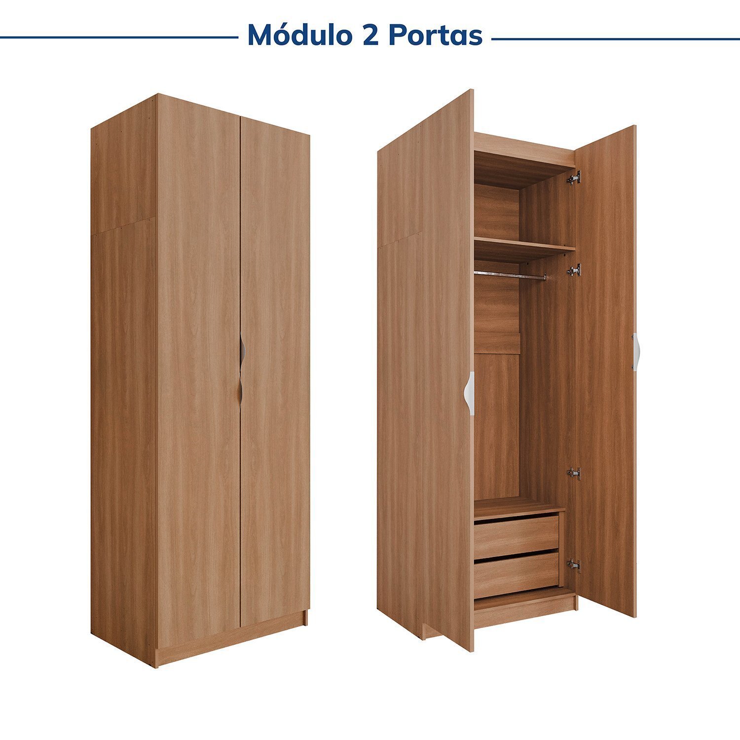 Guarda-roupa Modulado de Canto 10 Portas 6 Peças Hera Cabecasa Madeiramadeira - 11