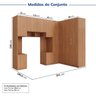 Guarda-Roupa Modulado de Canto 10 Portas 6 Peças Hera CabeCasa MadeiraOriginals - 3