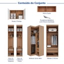 Ver imagem 4 de Guarda-Roupa Modulado de Canto 10 Portas 6 Peças Hera CabeCasa MadeiraOriginals