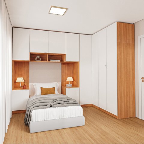 Guarda-Roupa Modulado de Canto 10 Portas 6 Peças Hera CabeCasa MadeiraOriginals