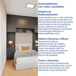 Guarda-roupa Modulado de Canto 10 Portas 6 Peças Hera CabeCasa MadeiraMadeira - 19