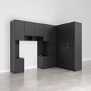 Ver imagem 5 de Guarda-Roupa Planejado de Canto 10 Portas 6 Peças Hera CabeCasa MadeiraOriginals Preto/Cinza