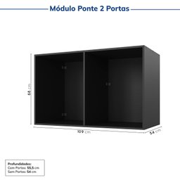 Guarda-roupa Modulado de Canto 10 Portas 6 Peças Hera CabeCasa MadeiraMadeira - 17