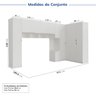 Guarda-Roupa Modulado de Canto 11 Portas 8 Peças Hera CabeCasa MadeiraOriginals - 3
