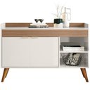 Ver imagem 6 de Balcao Aparador Buffet 120 Cm Off White Cristal Ripado Madei