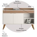 Ver imagem 5 de Balcao Aparador Buffet 120 Cm Off White Cristal Ripado Madei