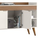 Ver imagem 2 de Balcao Aparador Buffet 120 Cm Off White Cristal Ripado Madei
