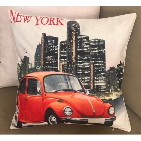 Kit: 4 Capas de Almofada Decorativas Fusca New York – 43×43