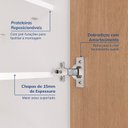 Ver imagem 7 de Guarda-Roupa Modulado de Canto 11 Portas 8 Peças Hera CabeCasa MadeiraOriginals Branco/Algodão/Louro/Cinza