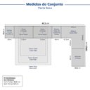 Ver imagem 2 de Guarda-Roupa Modulado de Canto 11 Portas 8 Peças Hera CabeCasa MadeiraOriginals Branco/Algodão/Louro/Cinza