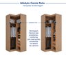 Guarda-Roupa Modulado de Canto 11 Portas 8 Peças Hera CabeCasa MadeiraOriginals - 15