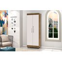 Ver imagem 2 de Armario Multiuso Organizador Texas 2 Portas Com Chave:Jequitiba/Off White