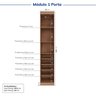 Guarda-Roupa Modulado de Canto 11 Portas 8 Peças Hera CabeCasa MadeiraOriginals - 10
