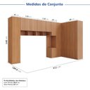 Ver imagem 3 de Guarda-Roupa Modulado de Canto 11 Portas 8 Peças Hera CabeCasa MadeiraOriginals