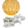 Decoração Natal Cascata Estrela 138 Lâmpadas Leds Amarelo 3m - 1