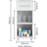 Balcão de Cozinha Gabinete Compacto 1 Porta 1 Gaveta Branco 78cm - Branco - 3