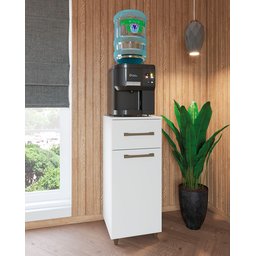 Balcão de Cozinha Gabinete Compacto 1 Porta 1 Gaveta Branco 78cm - Branco - 2