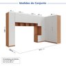 Guarda-Roupa Modulado de Canto 11 Portas 8 Peças Hera CabeCasa MadeiraOriginals - 3