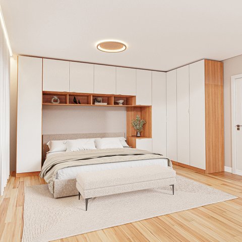 Guarda-Roupa Modulado de Canto 11 Portas 8 Peças Hera CabeCasa MadeiraOriginals