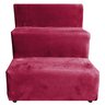 Escada Pet para Cães e Gatos Teddy 3 Degraus Vermelho - 3