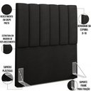 Ver imagem 3 de Cabeceira Cama Box Painel Solteiro 100 cm Dália W01 Poliéster Preto - Lyam Decor