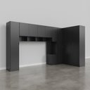 Ver imagem 5 de Guarda-Roupa Planejado de Canto 11 Portas 8 Peças Hera CabeCasa MadeiraOriginals Preto/Cinza