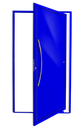 Ver imagem 1 de Porta Pivotante Alumínio Lambril Savana c/Puxador e.Azul 120 Brimak
